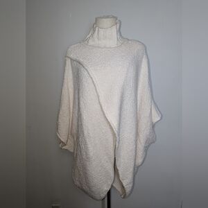 Free People Cotton Blend Oversized Cross Front Poncho